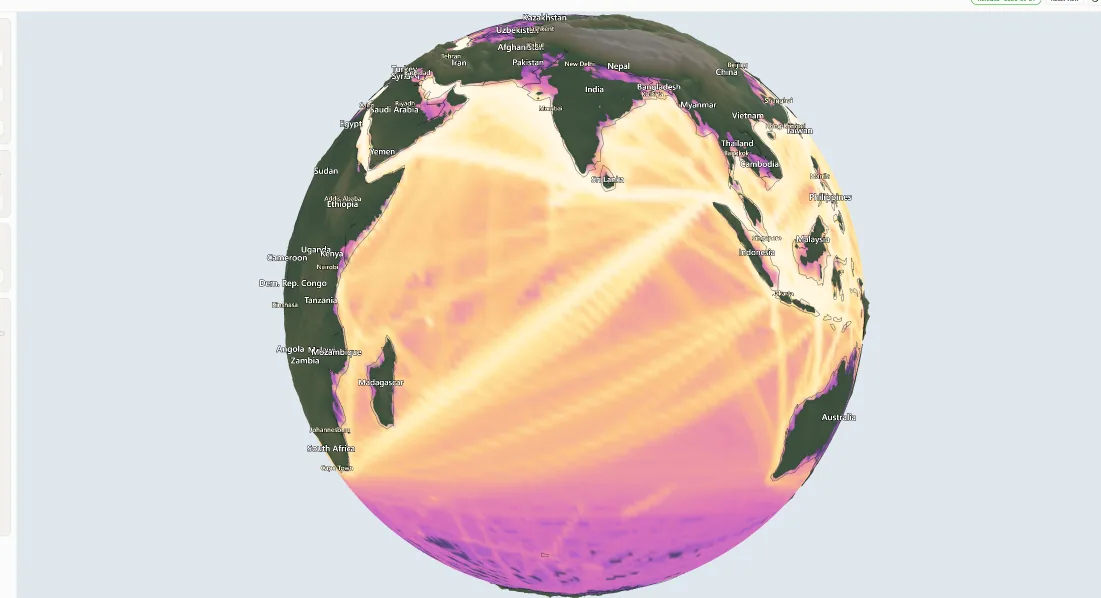 Nereus, shipping density
